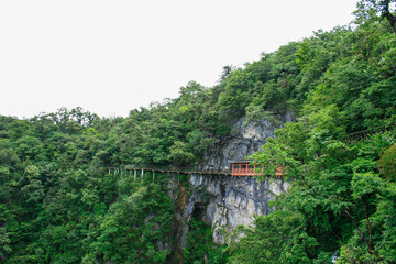 Fototapeta na wymiar Pathway on the mountain in China