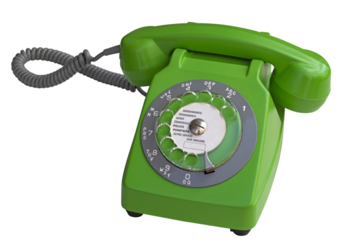 Téléphone vintage vert