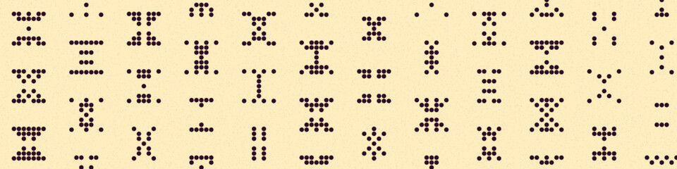 Abstract Color Halftone Dots generative art background illustration