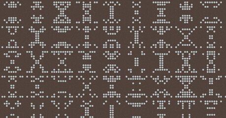 Abstract Color Halftone Dots generative art background illustration