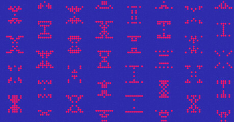 Abstract Color Halftone Dots generative art background illustration