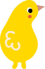  Easter chicken flat style illustration.