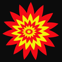 abstract orange flower