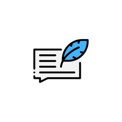 writing dialogue icon