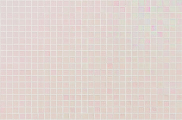 Pink tile wall chequered background bathroom floor texture. Ceramic wall and floor tiles mosaic...