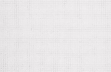 White tile wall chequered background bathroom floor texture. Ceramic wall and floor tiles mosaic background in bathroom.
