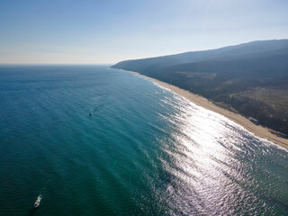 Aerial view of Vaya beach at Irakli area, Bulgaria
