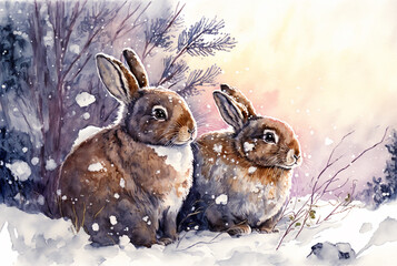 A Lop Eared Rabbit's Winter Wonderland