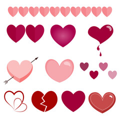Heart Shape Collection illustration graphics