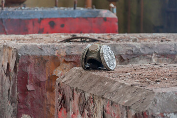 Old abandoned brick industrial building