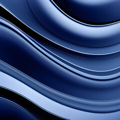 Blue abstract background with shiny lines and lights - generative ai