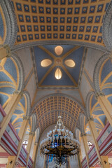 Interior design of Grand Synagogue of Edirne, aka Adrianople Synagogue is a historic Sephardi synagogue located in Edirne Turkey