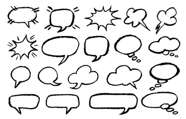 Fototapeta premium Various speech bubble set vector design source, 다양한 말풍선 세트 벡터디자인 소스