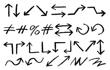 arrow icon in various forms, 
다양한 형태의 화살표 아이콘