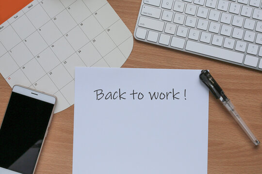 Back to work concept