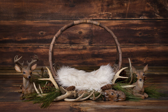 Deer Hunting Newborn Digital Background