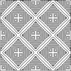 Stylish texture with figures from lines.
Abstract geometric black and white pattern for web page, textures, card, poster, fabric, textile. Monochrome graphic repeating design. 