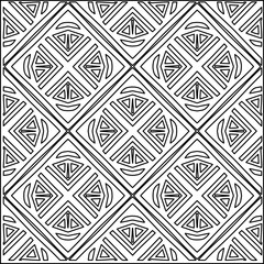 Stylish texture with figures from lines.
Abstract geometric black and white pattern for web page, textures, card, poster, fabric, textile. Monochrome graphic repeating design. 