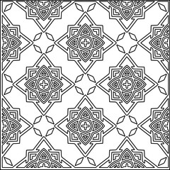 Stylish texture with figures from lines.
Abstract geometric black and white pattern for web page, textures, card, poster, fabric, textile. Monochrome graphic repeating design. 