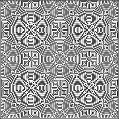 Stylish texture with figures from lines.
Abstract geometric black and white pattern for web page, textures, card, poster, fabric, textile. Monochrome graphic repeating design. 