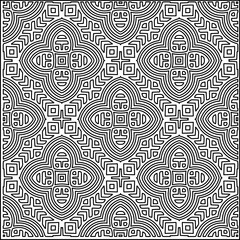 Stylish texture with figures from lines.
Abstract geometric black and white pattern for web page, textures, card, poster, fabric, textile. Monochrome graphic repeating design. 