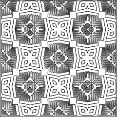 Stylish texture with figures from lines.
Abstract geometric black and white pattern for web page, textures, card, poster, fabric, textile. Monochrome graphic repeating design. 