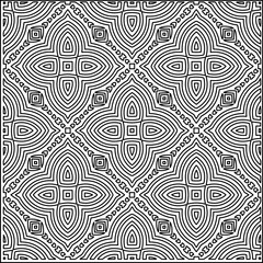 Stylish texture with figures from lines.
Abstract geometric black and white pattern for web page, textures, card, poster, fabric, textile. Monochrome graphic repeating design. 