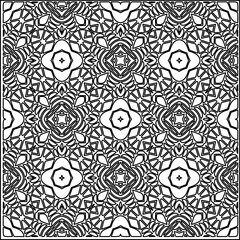 Stylish texture with figures from lines.
Abstract geometric black and white pattern for web page, textures, card, poster, fabric, textile. Monochrome graphic repeating design. 