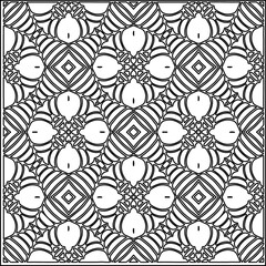 Stylish texture with figures from lines.
Abstract geometric black and white pattern for web page, textures, card, poster, fabric, textile. Monochrome graphic repeating design. 