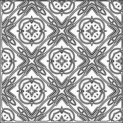 
Stylish texture with figures from lines.
Abstract geometric black and white pattern for web page, textures, card, poster, fabric, textile. Monochrome graphic repeating design. 