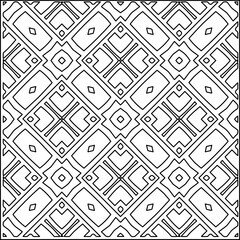 
Stylish texture with figures from lines.
Abstract geometric black and white pattern for web page, textures, card, poster, fabric, textile. Monochrome graphic repeating design. 