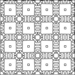 
Stylish texture with figures from lines.
Abstract geometric black and white pattern for web page, textures, card, poster, fabric, textile. Monochrome graphic repeating design. 