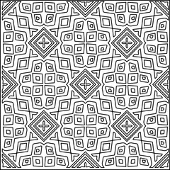 Stylish texture with figures from lines.
Abstract geometric black and white pattern for web page, textures, card, poster, fabric, textile. Monochrome graphic repeating design. 