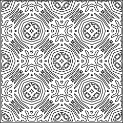 
Stylish texture with figures from lines.
Abstract geometric black and white pattern for web page, textures, card, poster, fabric, textile. Monochrome graphic repeating design. 