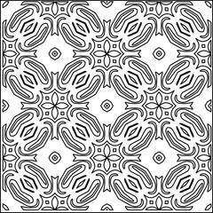 
Stylish texture with figures from lines.
Abstract geometric black and white pattern for web page, textures, card, poster, fabric, textile. Monochrome graphic repeating design. 