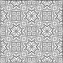 
Stylish texture with figures from lines.
Abstract geometric black and white pattern for web page, textures, card, poster, fabric, textile. Monochrome graphic repeating design. 