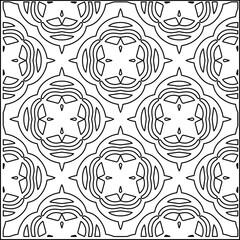 
Stylish texture with figures from lines.
Abstract geometric black and white pattern for web page, textures, card, poster, fabric, textile. Monochrome graphic repeating design. 