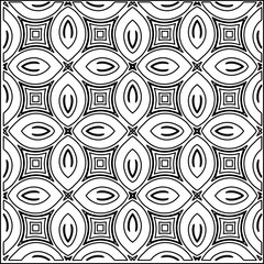 
Stylish texture with figures from lines.
Abstract geometric black and white pattern for web page, textures, card, poster, fabric, textile. Monochrome graphic repeating design. 