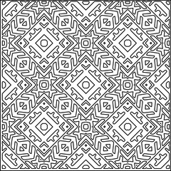 
Stylish texture with figures from lines.
Abstract geometric black and white pattern for web page, textures, card, poster, fabric, textile. Monochrome graphic repeating design. 