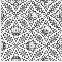 
Stylish texture with figures from lines.
Abstract geometric black and white pattern for web page, textures, card, poster, fabric, textile. Monochrome graphic repeating design. 