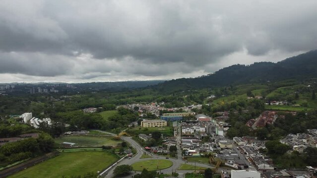 city ​​of calarca in the andes mountain range