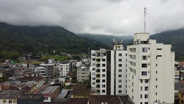city ​​of calarca in the andes mountain range
