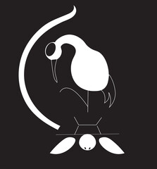 Longevity symbolic illustration of Japanese crane and Japanese turtle