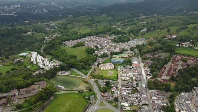 city ​​of calarca in the andes mountain range