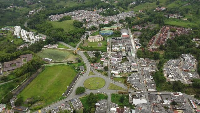 city ​​of calarca in the andes mountain range