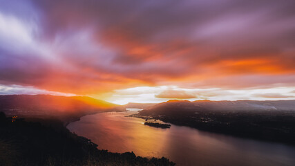 Sunrise over the Columbia River Gorge