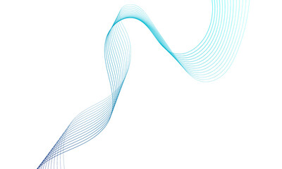 Abstract colorful wave element for design. Digital frequency track equalizer. Stylized line art background.Vector illustration.Wave with lines created using blend tool.Curved wavy line, smooth stripe