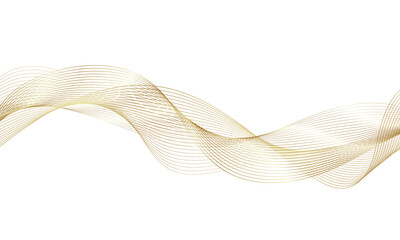 Abstract colorful wave element for design. Digital frequency track equalizer. Stylized line art background.Vector illustration.Wave with lines created using blend tool.Curved wavy line, smooth stripe