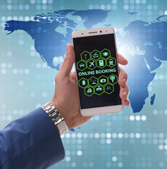 Concept of online booking for trip