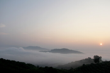 sunrise in the mountains